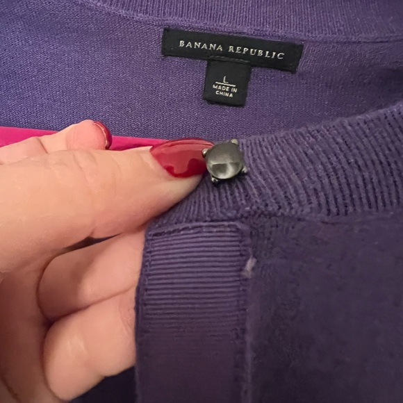 Banana Republic Purple Cardigan - Large - Picture 2 of 6